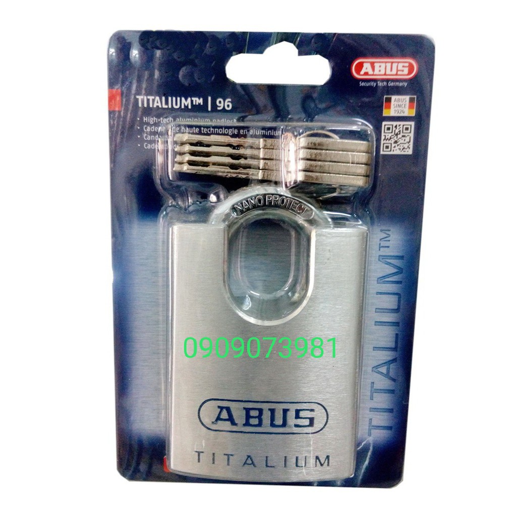 Ổ Khóa Chống Cắt ABUS 96CSTI/60 Thân TITALIUM Rộng 60mm