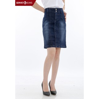 Chân váy Jeans Nữ DJ323J480 GENVIET