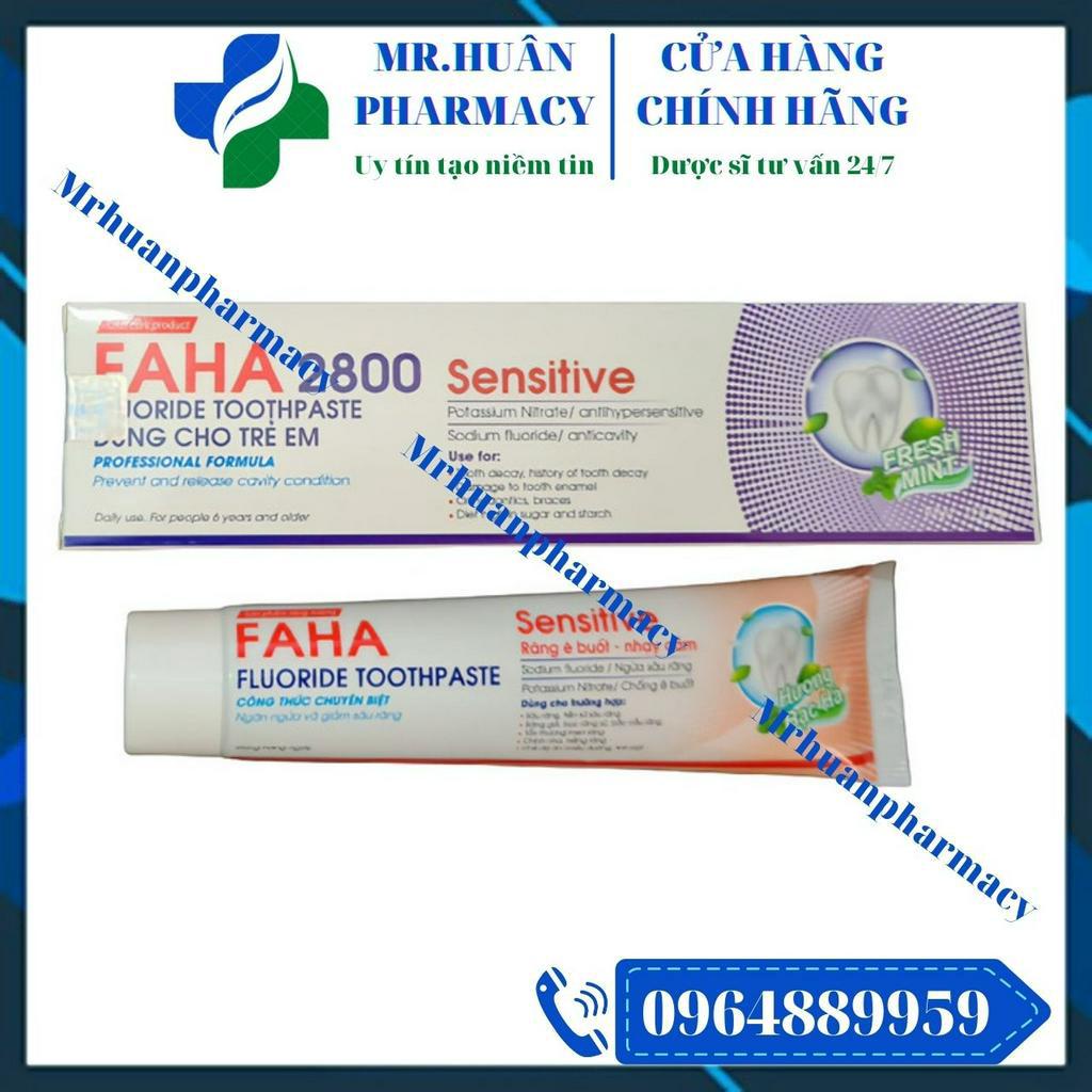 Kem Đánh Răng Chống Sâu Răng Trẻ Em FAHA FLUORIDE 2800 100g - Chuyên biệt cho ngăn ngừa và giảm sâu răng