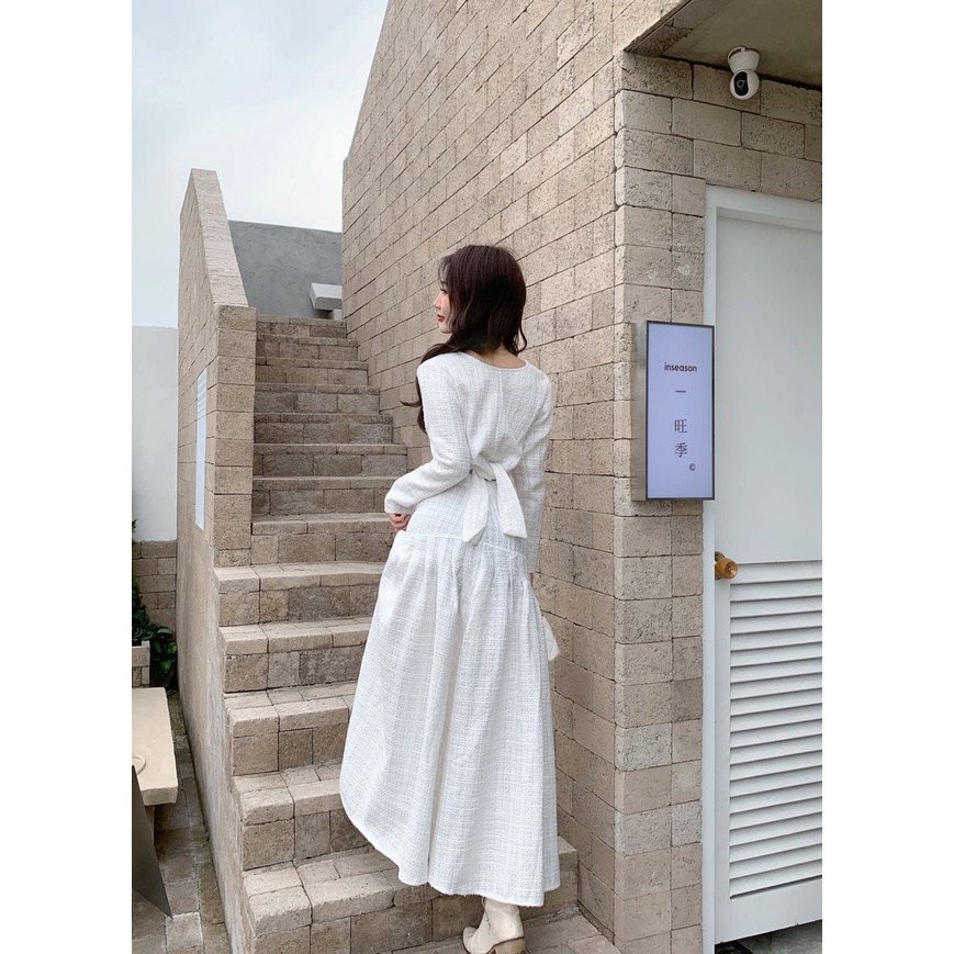 Set dạ tweed xẻ chân