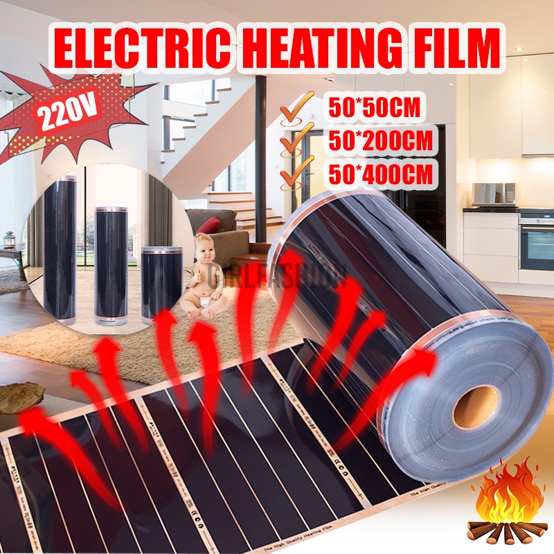 Electric Heating Film Home Floor Infrared Underfloor 220V Heating Warm Film Mat