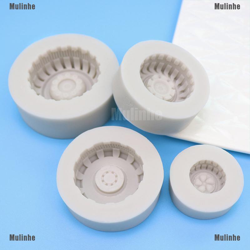 Khuôn Silicone Làm Bánh Hình Bánh Xe DIY