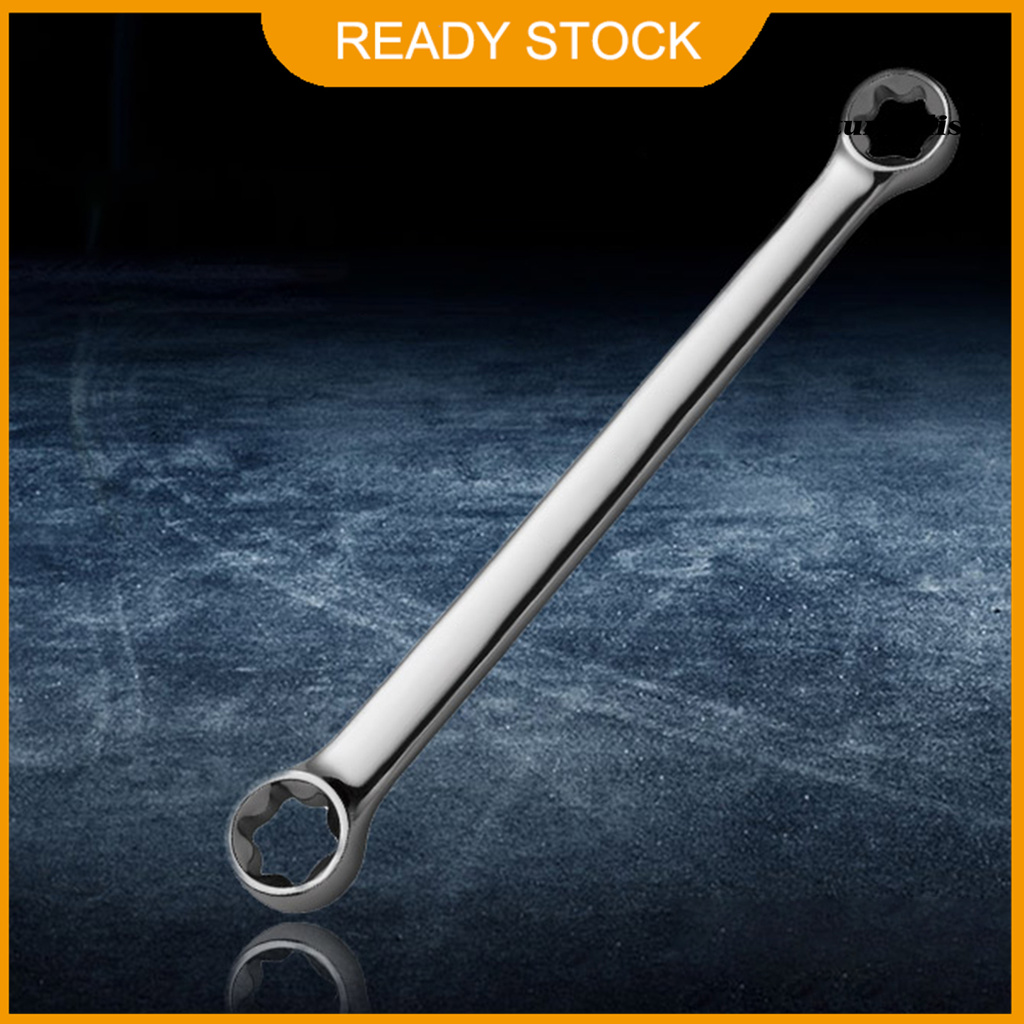 TURTALLISH 4Pcs E6-E24mm Wrench Group E-type High Torque Chromium Vanadium Steel Dual-head Torx Spanners for Equipment Repair