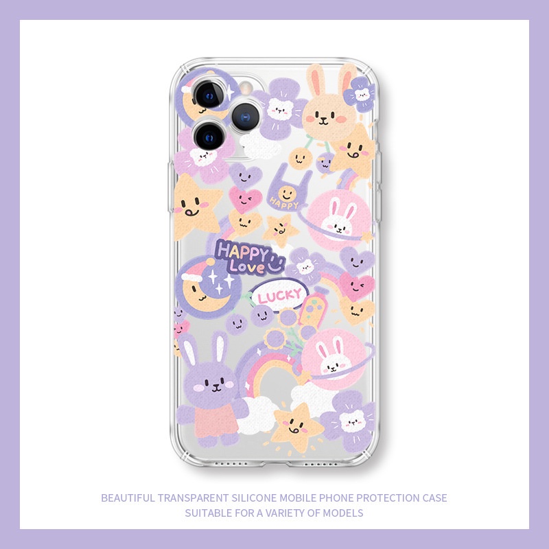 Ốp lưng iphone ốp Điện Thoại Tpu Trong Suốt In Họa Tiết Hoạt Hình Thời Trang Cho Iphone Xsmax 6s 7 8plus 11 Pro 12 Pro Max Xs Max Xr