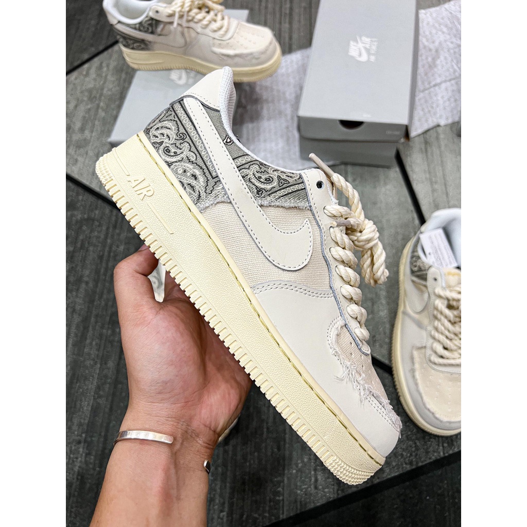 Giày Af1 dây thừng Bigassteam travis | Air Force one phiên bản cao cấp sang sịn mịn