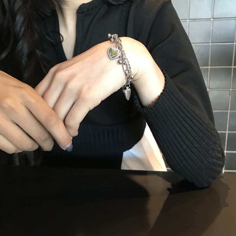 Vòng Lắc Tay Hợp Kim Dạng Hở Hình Trái Tim Xinh Xắn Cho Nữ | BigBuy360 - bigbuy360.vn