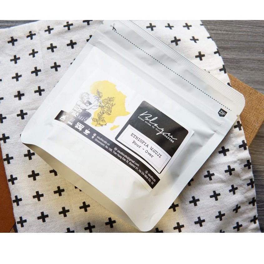 Cà phê Blagu hạt đã rang, Ethiopia Sidamo Guji Bensa | 100% Arabica - Guji Heirloom | Light Medium 100g