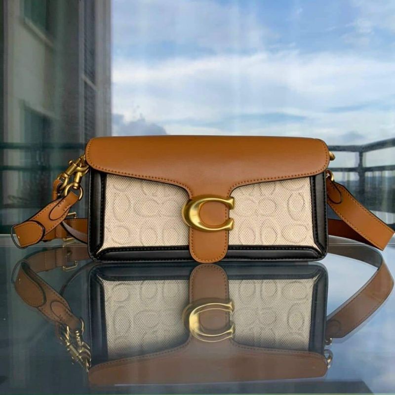 ✨✨Tabby Shoulder Bag 26 In Signature Leather✨✨CM554🌟Mẫu coach tabby đơn giản sang trọng
