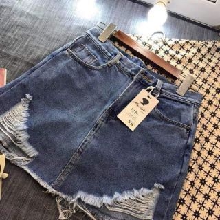 Quần bò giả váy siêu cá tính, quần ngố bò đùi