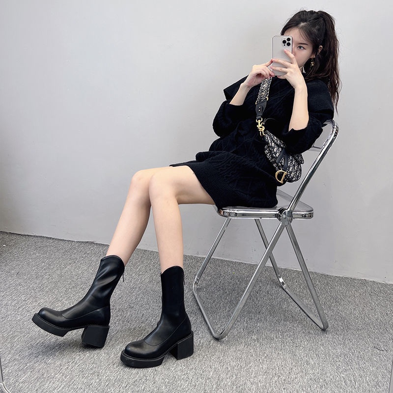 ❏Giày Bốt Martin Cổ Cao Đế Dày Thời Trang Xuân Thu Cho Nữ