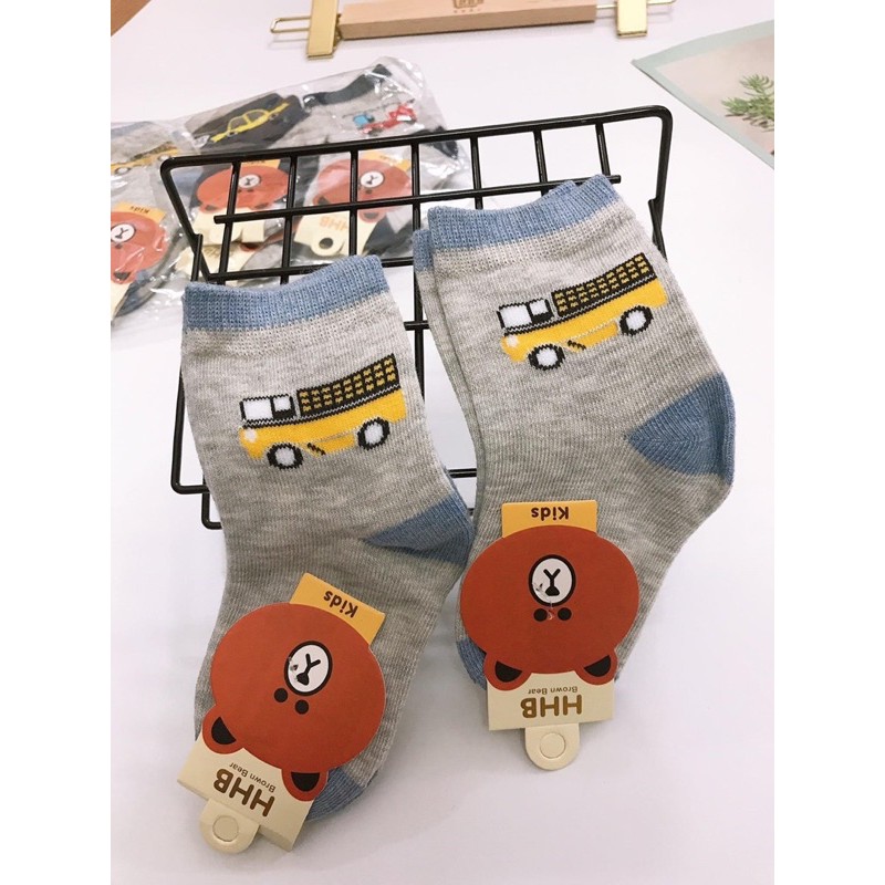 Lố 10 Đôi Tất Hình Ô Tô Cho Bé Yêu Mới
