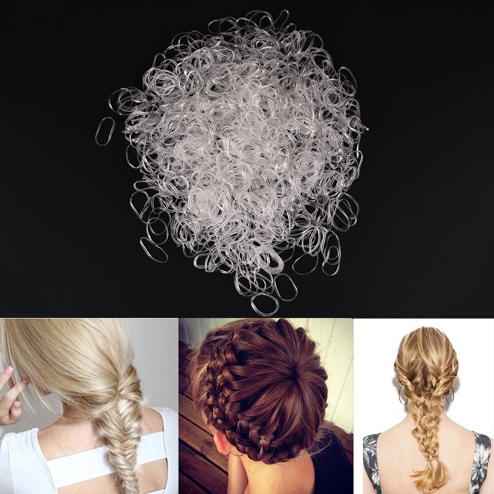 200/500 dây buộc tóc trong suốt co giãn dành cho nữ