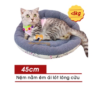 Nệm nằm vải lông cừu êm ái cho thú cưng - nệm cho chó mèo