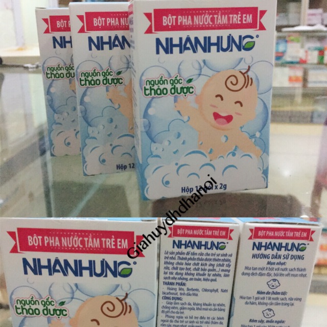 Bột pha nước tắm trẻ em Nhân Hưng