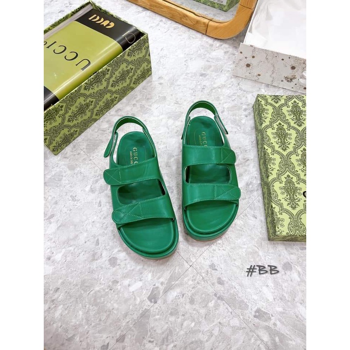 Sandal nữ quai dán trần chỉ đế bánh mì Nguyên hộp hãng cao cấp