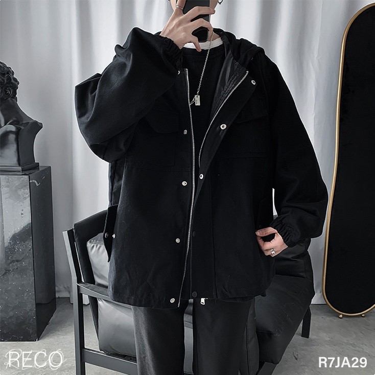 Áo khoác Hàn Quốc cao cấp dáng rộng nam nữ Jacket Loose R7JA29 Unisex, Oversize