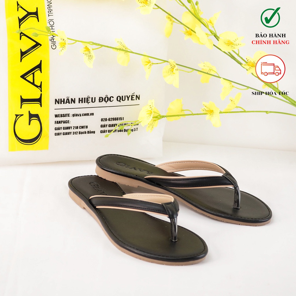 Dép kẹp nữ quai mảnh phối màu NK131 - GIÀY GIAVY