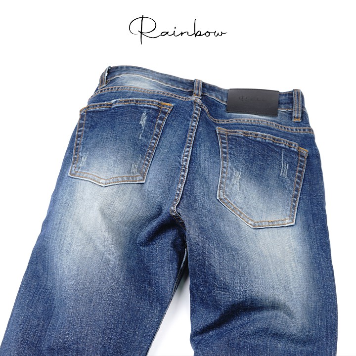 Quần Jean nam Rainbow J001 Slimfit trẻ trung khỏe khắn, thoải mái vận động. | BigBuy360 - bigbuy360.vn