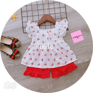 Bộ cộc tay bé gái tay cánh tiên, Sét bé gái thô đũi tay cánh tiên