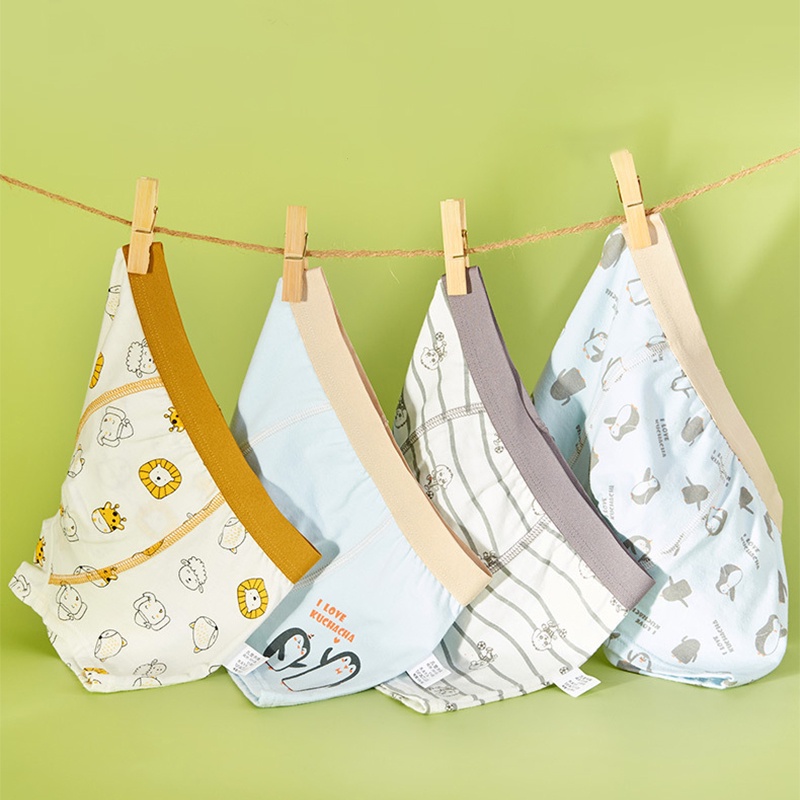 Đồ lót cậu bé quần short trẻ em Bottoms babyboy Cotton Underpants hoạt hình động vật Hàn Quốc AKKU