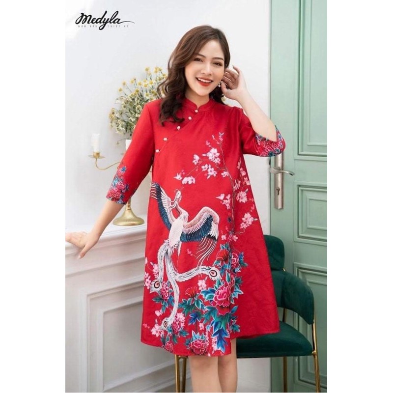 Áo dài cách tân cho bầu size L 55kg-65kg