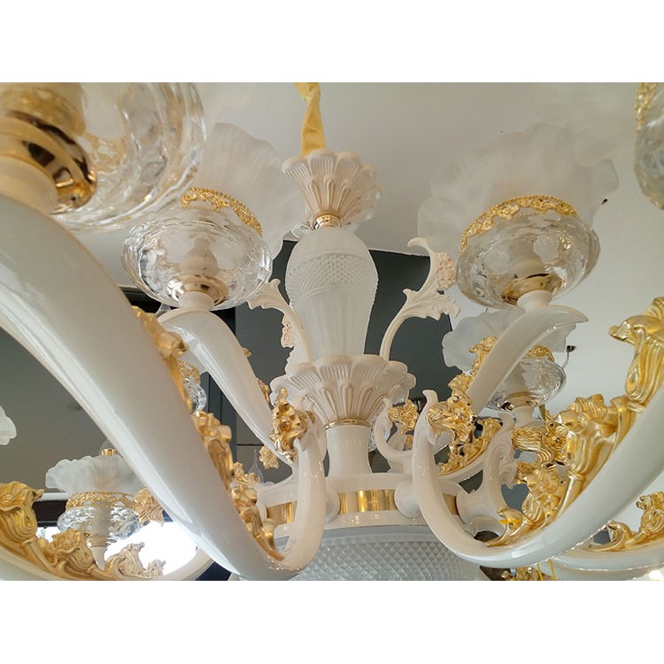 Đèn chùm MONSKY VENUS pha lê 15 tay hiện đại trang trí nhà cửa - kèm bóng Led chuyên dụng
