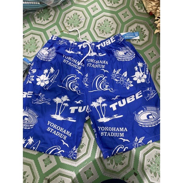 Quần short nam lưng thun sọc ngang Hometex