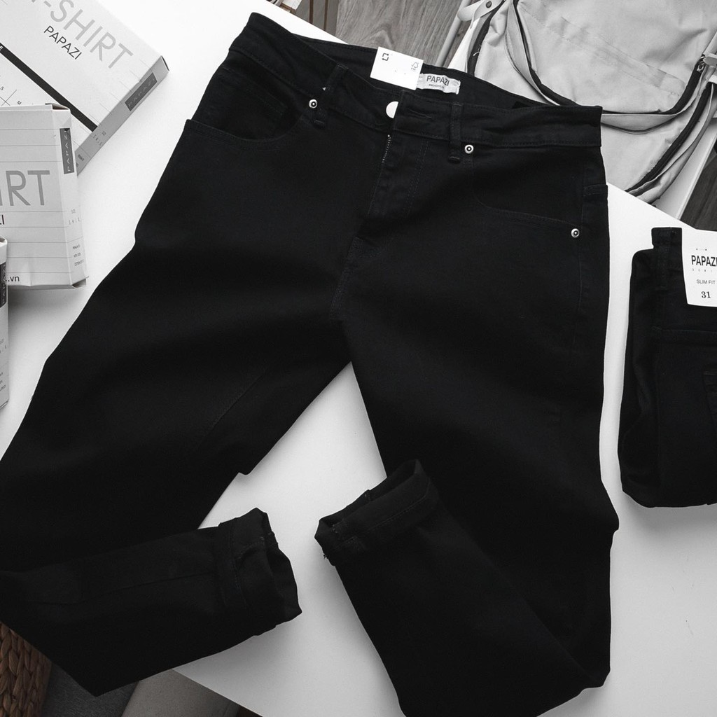 QUẦN JEAN NAM ĐEN TRƠN HÀN H.TR01 | BigBuy360 - bigbuy360.vn