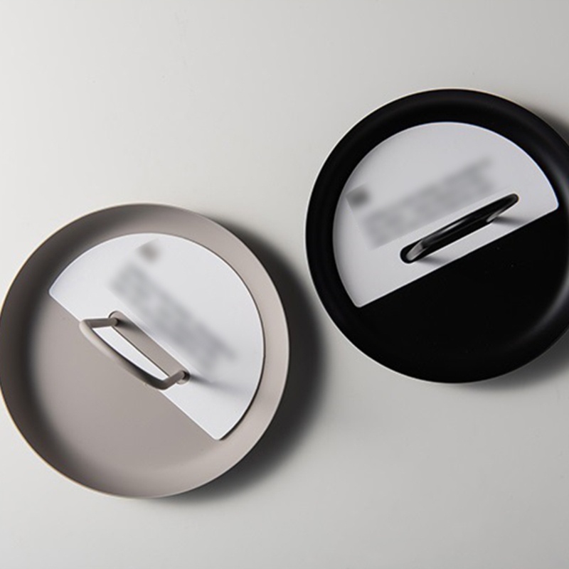 Khay Tròn Bằng Nhựa Đựng Đồ Trang Sức Có Tay Cầm Sắp Xếp Gọn Gàng Cho Nhà Bếp