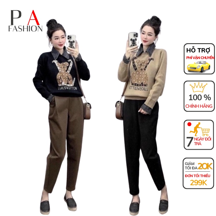 Quần baggy nữ công sở lưng cao vải dạ tăm, Quần tây nữ lưng cao mặc đi học đi làm màu đen nâu trơn mềm