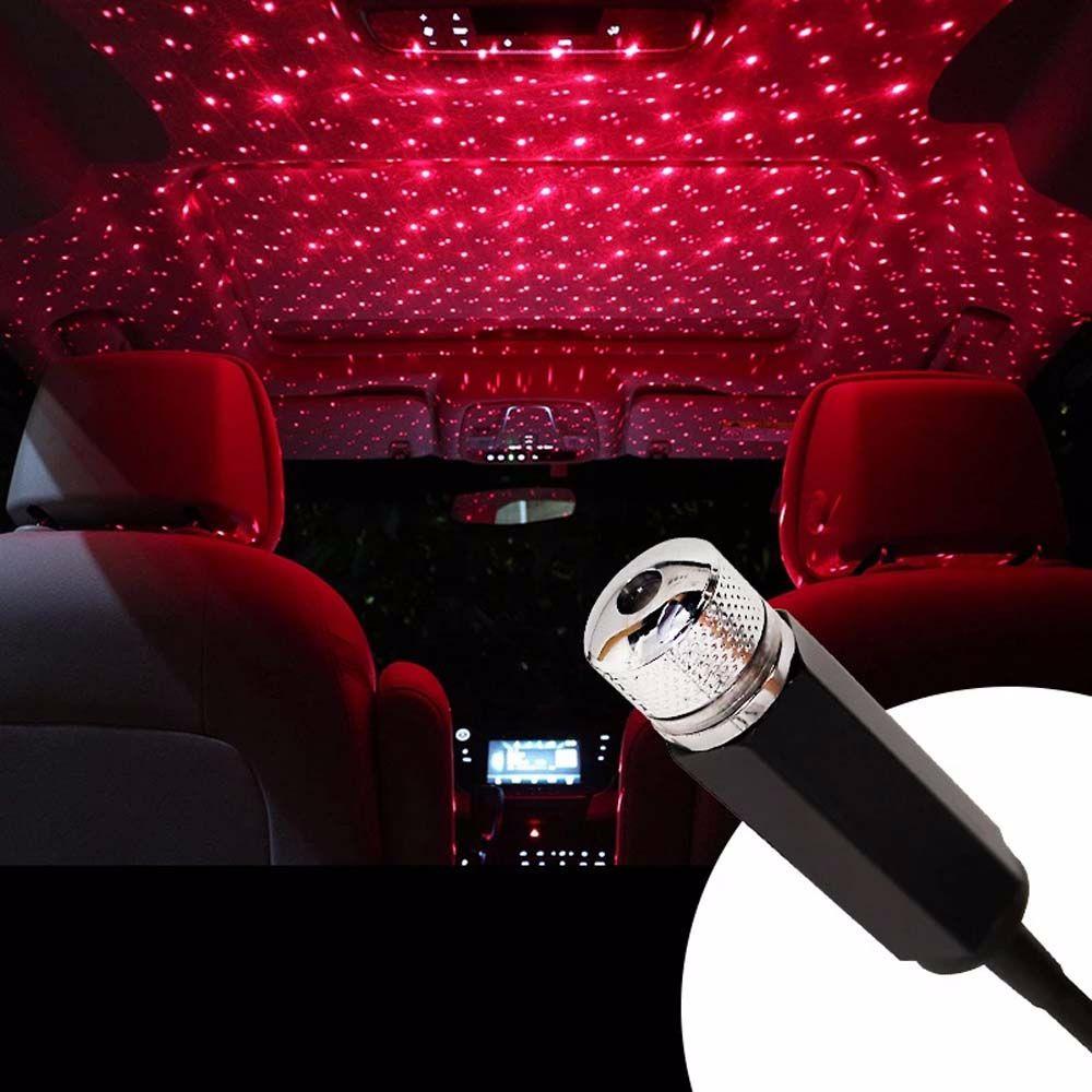 Norman Đèn Led Usb Mini Gắn Nóc Xe Hơi Họa Tiết Bầu Trời Sao