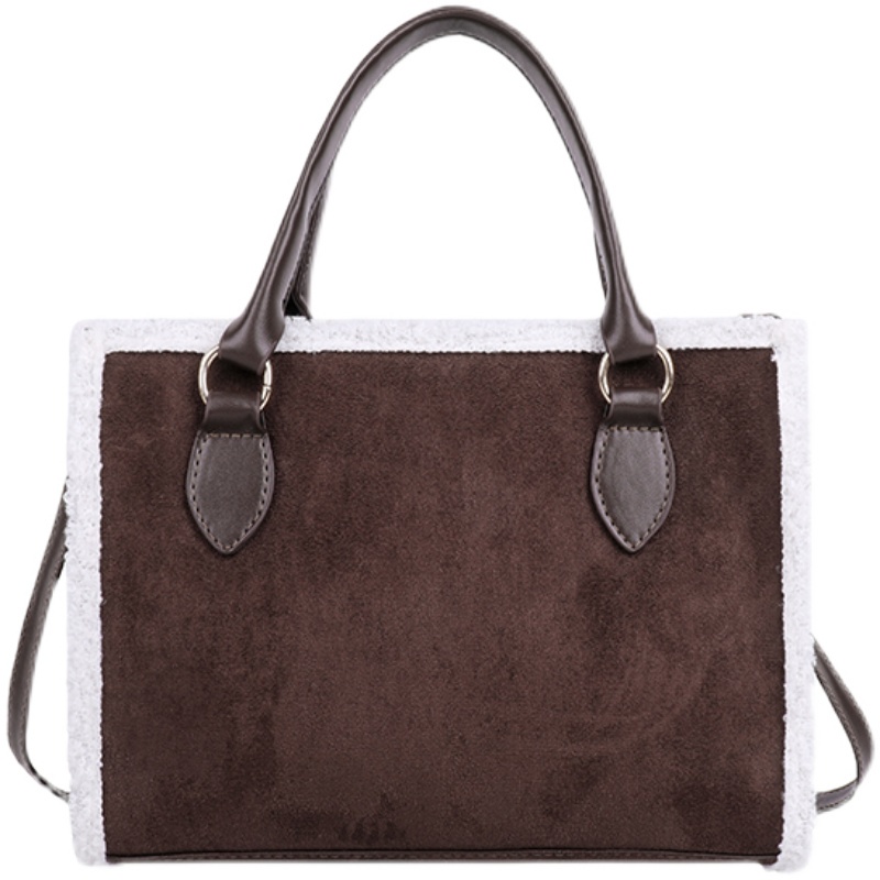 Túi xách nữ da lộn viền phối bông hàng Quảng Châu cao cấp ST06