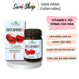 Viên uống đẹp da vitamin E hũ 30 viên của Nga 270mg chính hãng