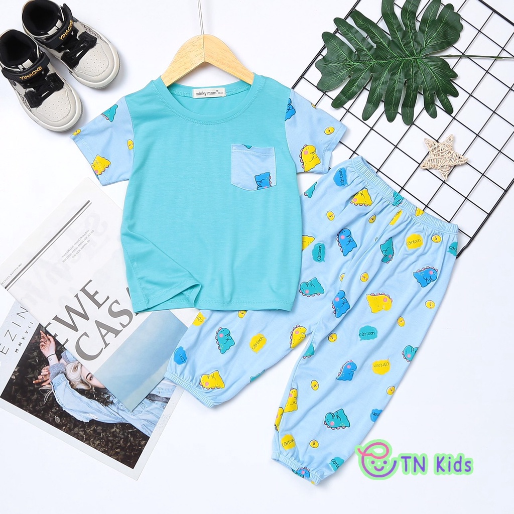 [Bé 7-19kg] Bộ tay ngắn quần dài thun lạnh tay dúng bèo cho bé gái từ 7-19kg HÀNG LOẠI 1