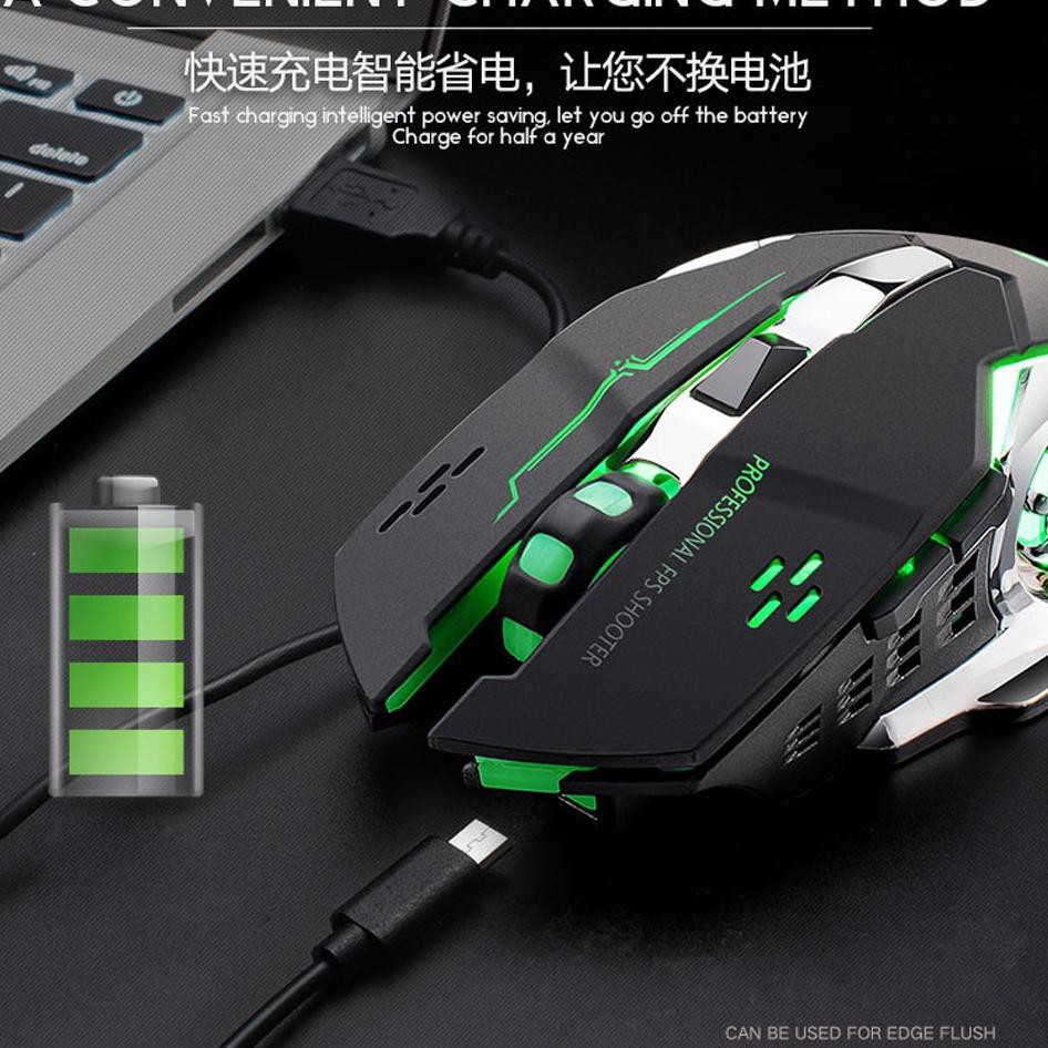 Chuột Gaming Không Dây 1800 Dpi - X8- Có Đèn Led