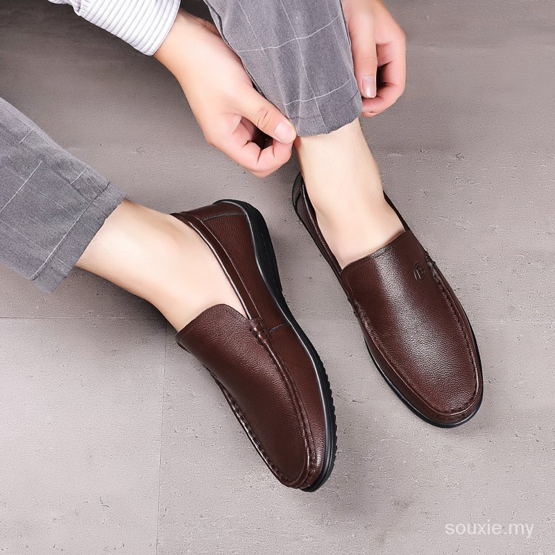 Giày loafer Size lớn 38-48 màu nâu/đen phối tua rua phong cách doanh nhân cho nam