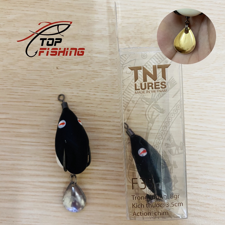 Nhái Hơi F35 TNT Lures ( Tặng Thìa Vàng Độ ) Dài 35mm - Nặng 8gam - Action Chìm - TopFishing