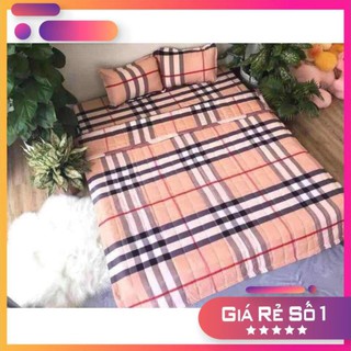 Bộ chăn ra 5 món cao cấp hình caro