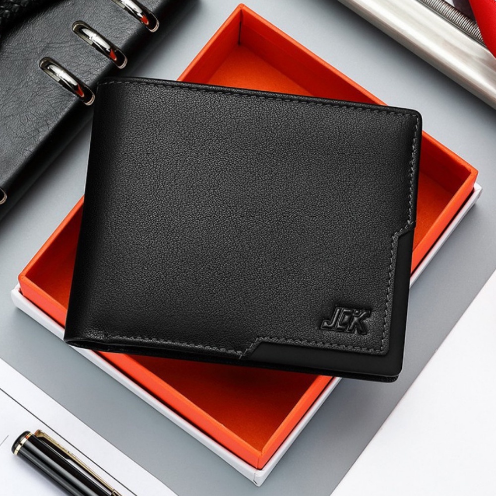 Ví Ngắn Nam Cao Cấp CoilenKlaon,Chất liệu da bò nhập khẩu,Ví da nam dáng đứng đựng tiền và thẻ mini nhỏ gọn- 𝑰𝑩𝑨𝑮