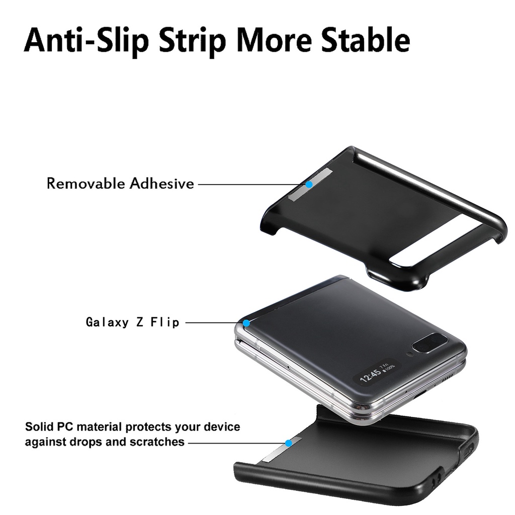 Ốp Điện Thoại Sợi Carbon Chống Sốc Đơn Giản Cho Samsung Galaxy Z Flip Fold 5 4 3 2 1