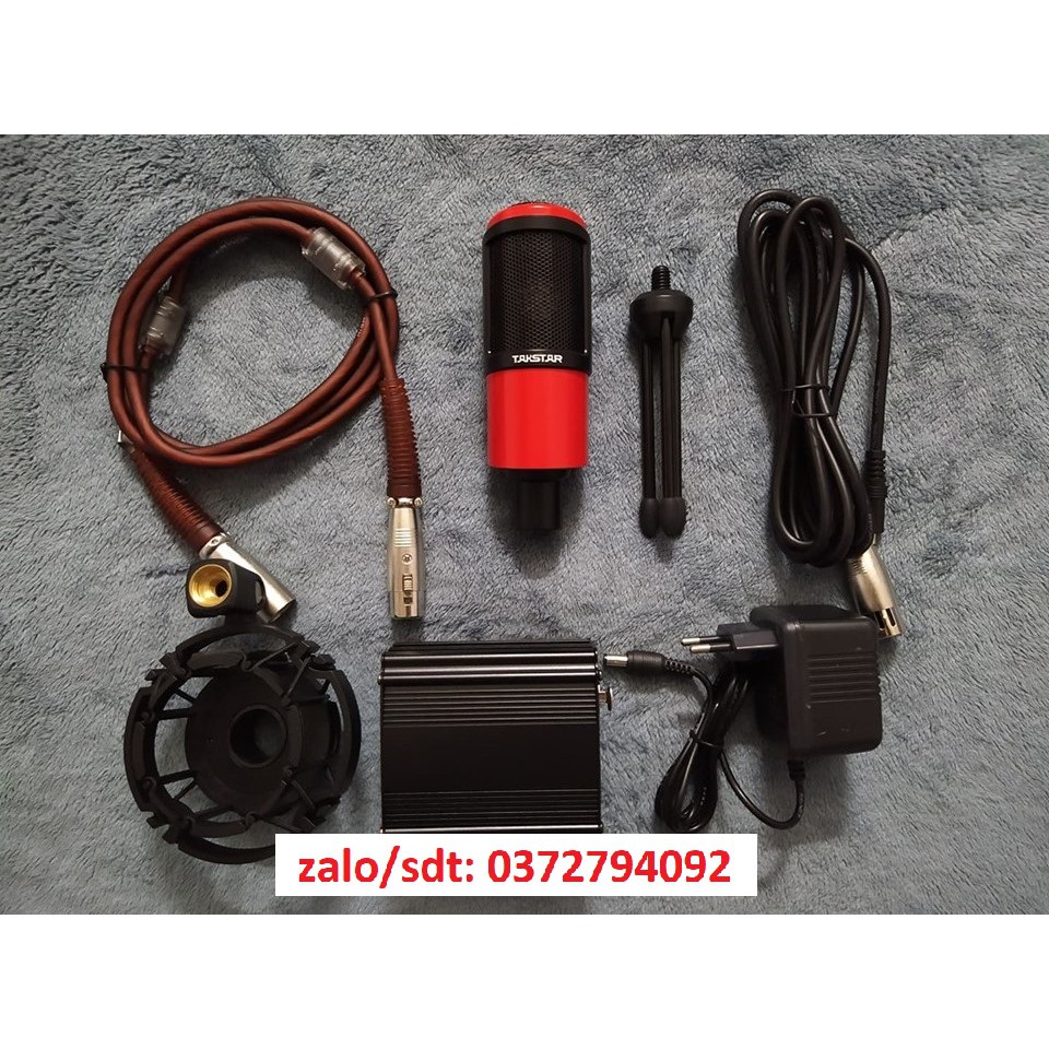Micro thu âm đỉnh cao Takstar PC-K320 Full bộ đầy đủ nguồn phantom 48v và dây kết nối