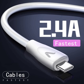 Cáp sạc nhanh 2.4a micro usb type-c cho điện thoại apple iphone huawei xiaomi oppo vivo 1m