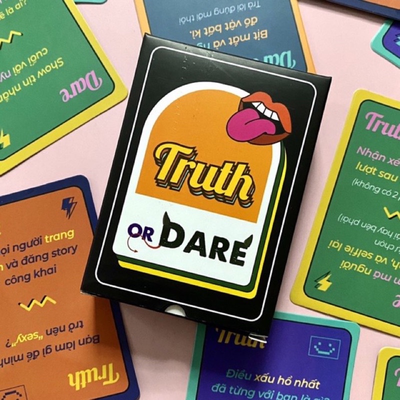 Bộ Bài Drinking Game Truth Or Dare-Thách Hay Thật Huệ Cho Nhóm Bạn Chờ Iu Chill Vui Nhộn 52 Lá Temo