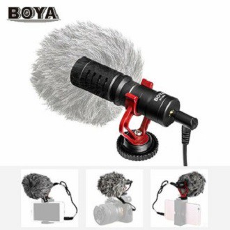 Boya BY-MM1 micro thu âm cao cấp cho máy ảnh DSLR, FLASH, và điện thoại - Hàng Nhập Khẩu Chính Hãng