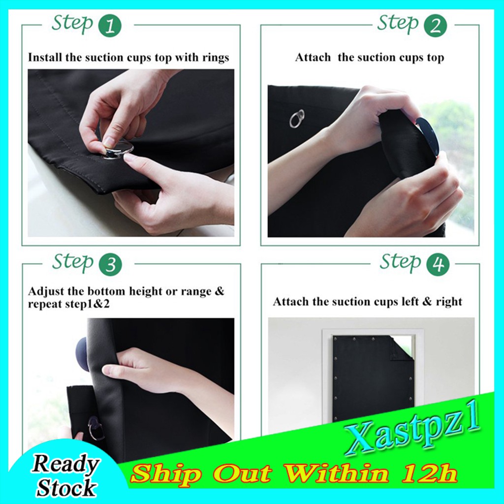 [Ready Stock] Blackout Blinds Curtain for Window Travel Portable Anti Sunlight Blind