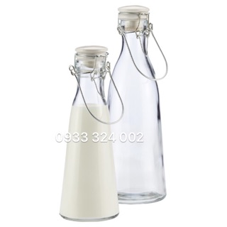 Chai thủy tinh 500ml nắp cài
