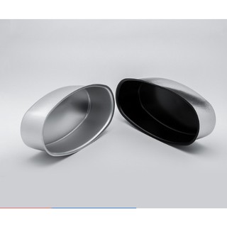Khuôn oval bầu dục trắng - đen