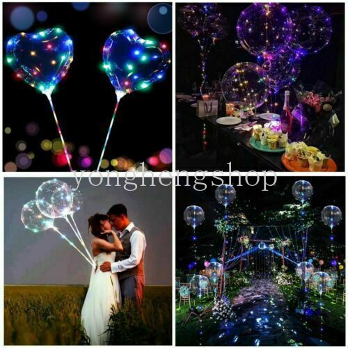 Bong Bóng Đèn LED 20" Hình Ngôi Sao/Trái Tim/Kỳ Lân Trang Trí Tiệc Cưới/Sinh Nhật
