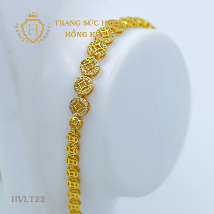 Vòng Tay, Lắc Tay Nữ Kim Tiền May Mắn Xi Mạ Vàng Non - Trang Sức