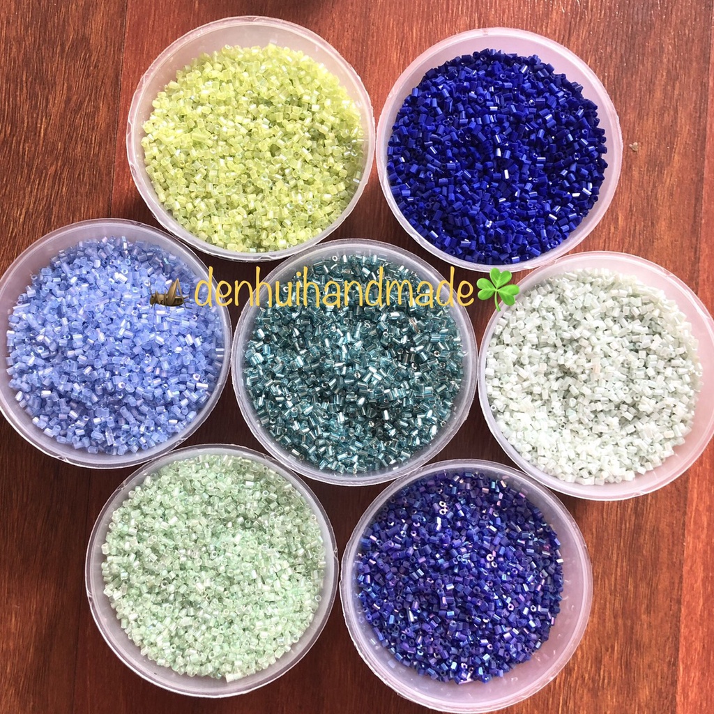 20gr Cườm Ống/ Cườm Trúc Thủy Tinh 2,5mm